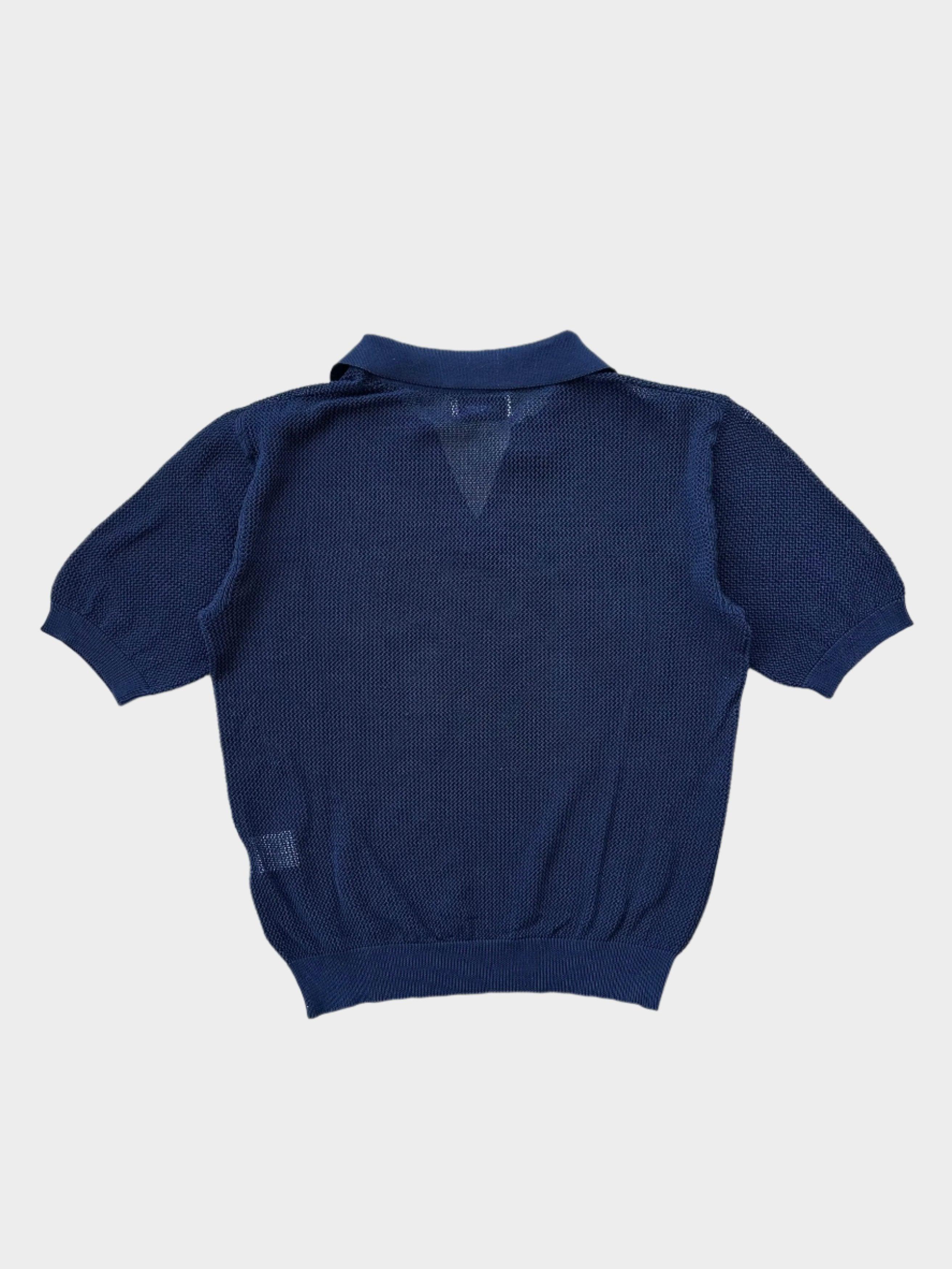 Mesh Polo Shirt Blue