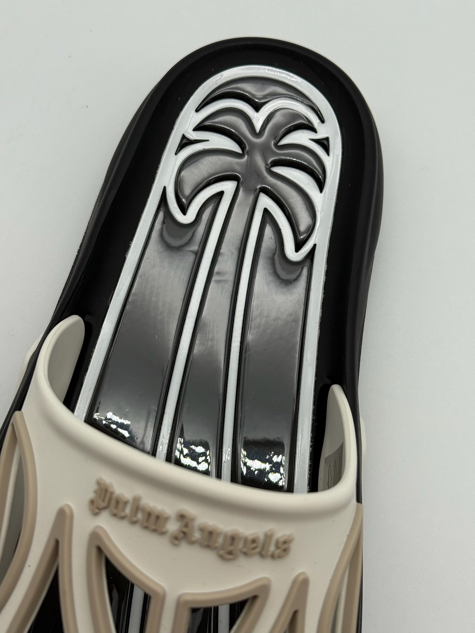Modular Slide Black White Slipper