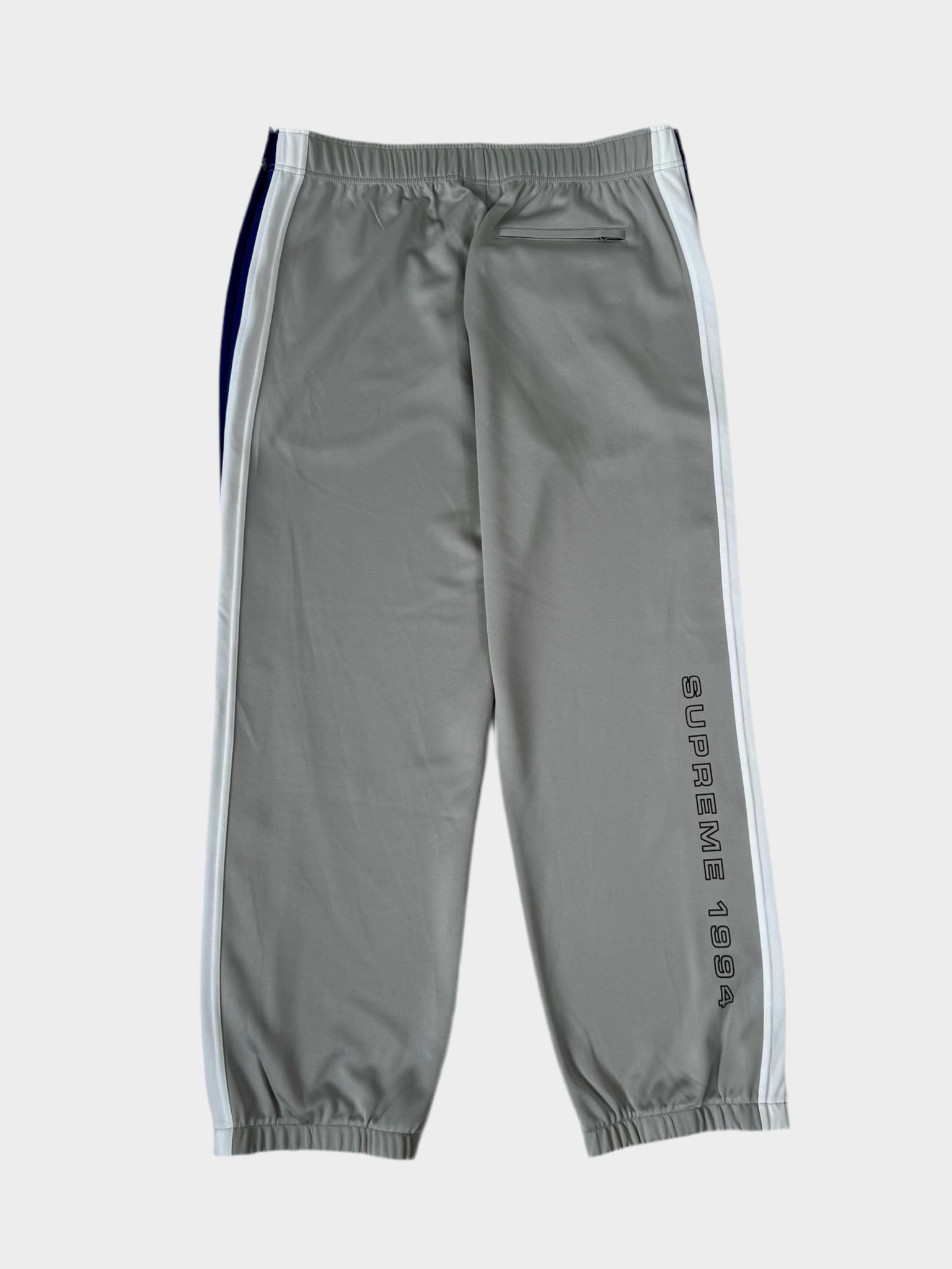 Pantalone Della Tuta Grigio In Acetato Con Bottoni A Pressione