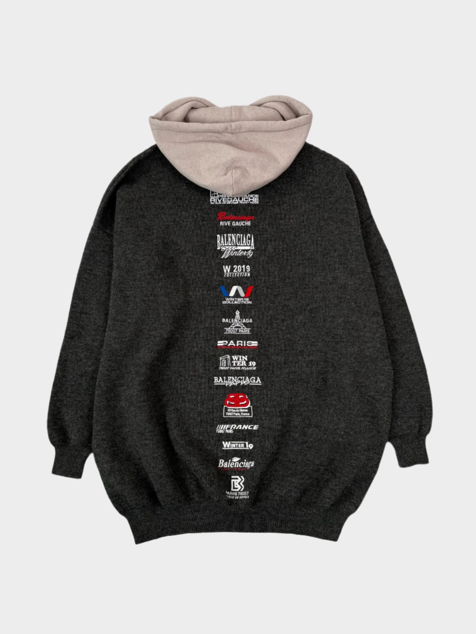 Felpa Oversize Con Stampa Multiloghi