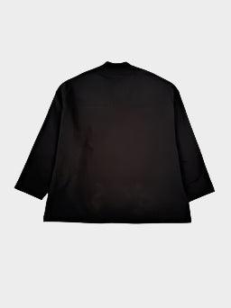 Black Oversized Cotton Sweatshirt With Writing