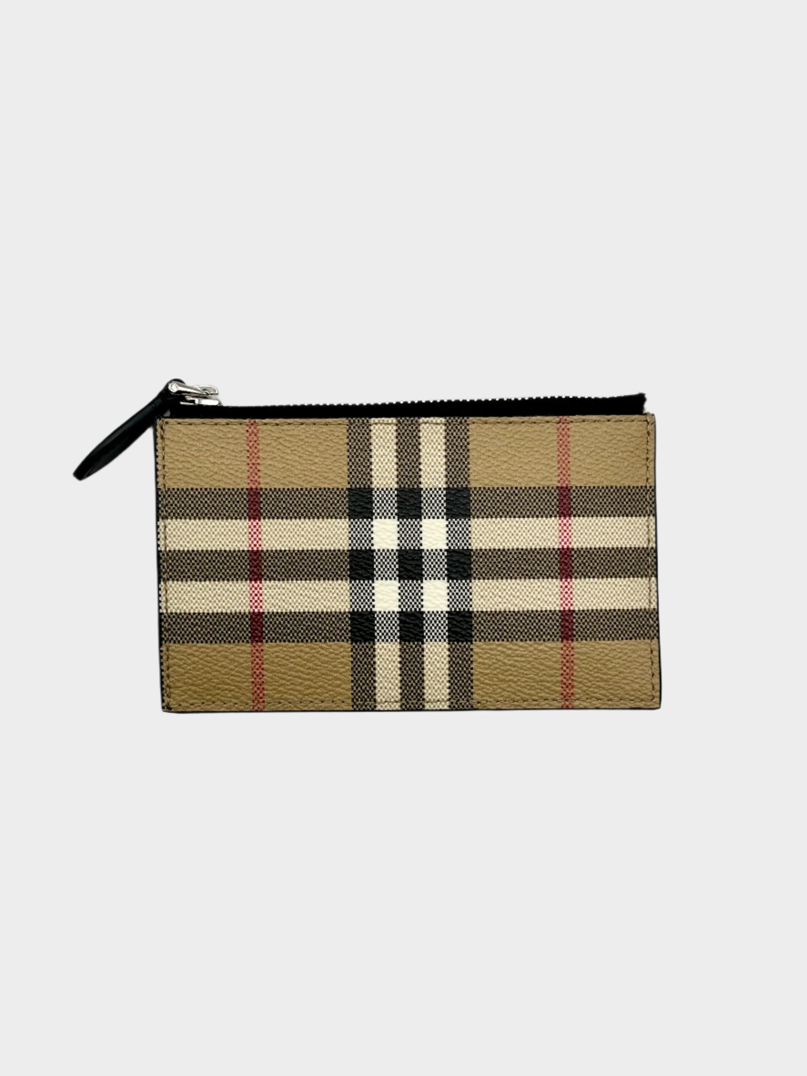 Checked Card Holder Wallet