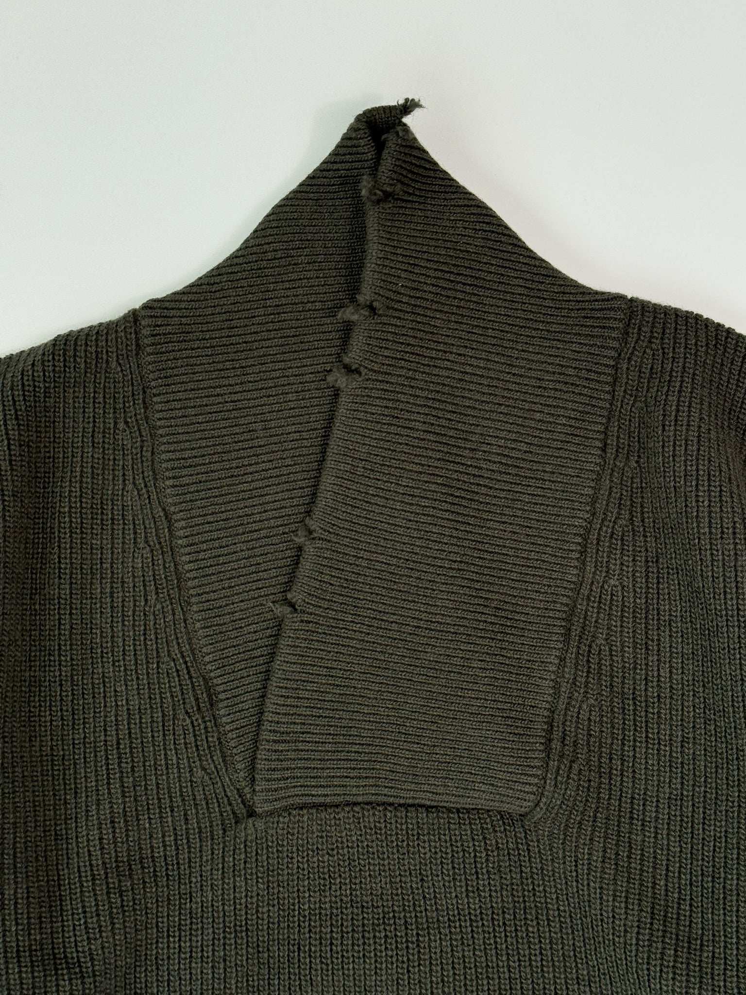 Maglione Sfrangiato Con Scollo Squadrato