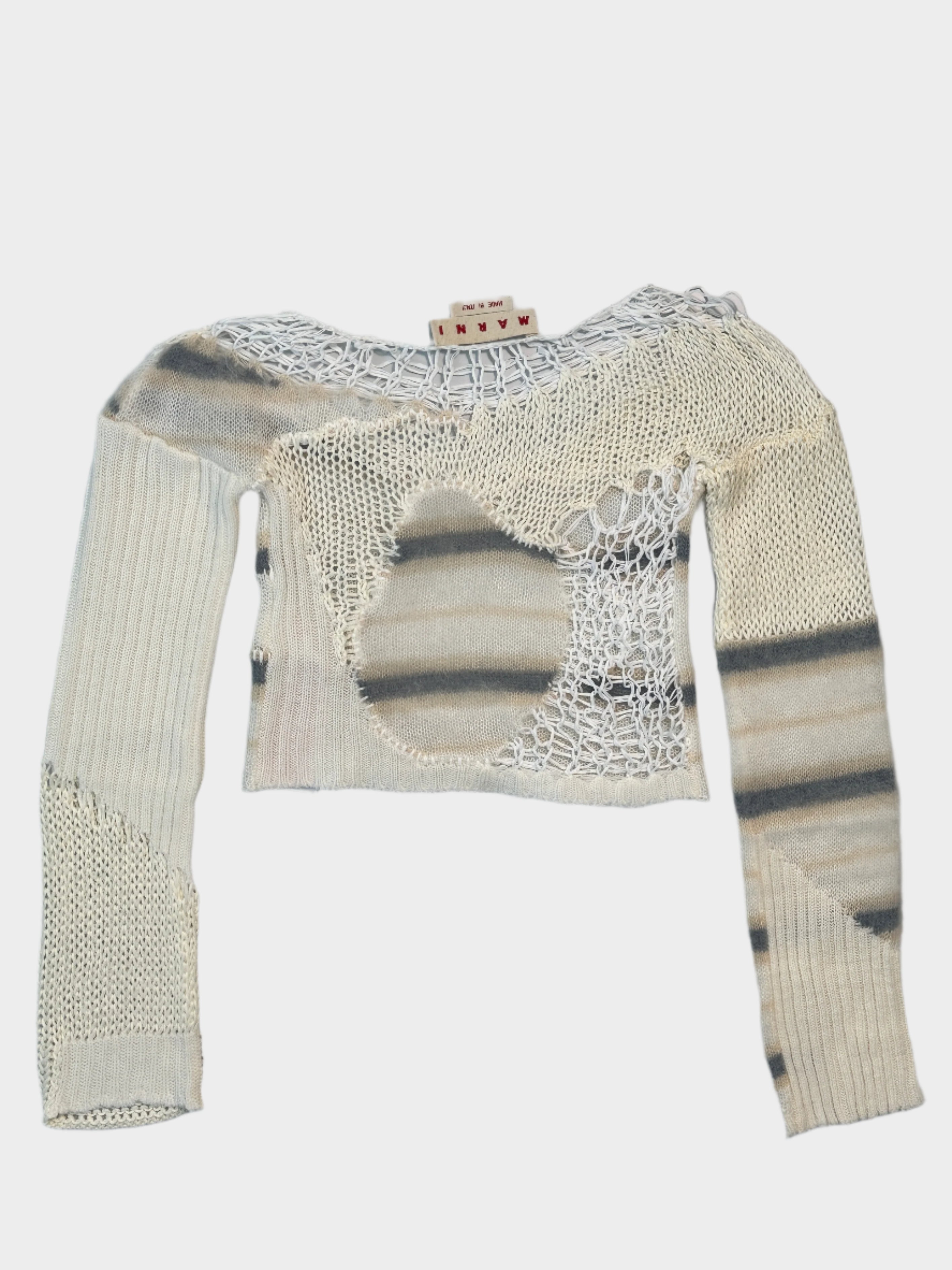 Maglione Cropped Patchwork