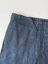 Blue Crinkle Effect Denim Pants -  | dBlank