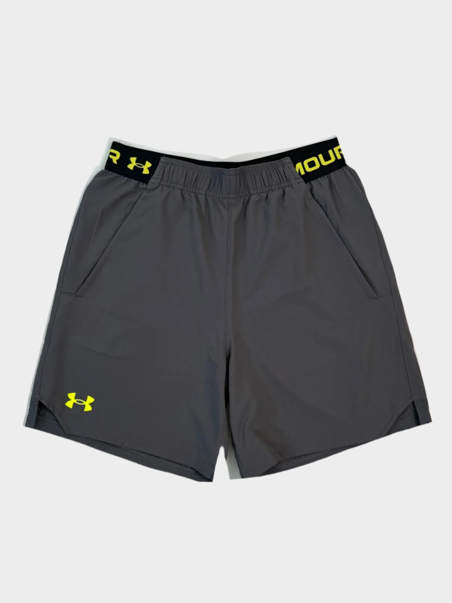 Vanish Woven Technical Shorts With Fluorescent Yellow Details