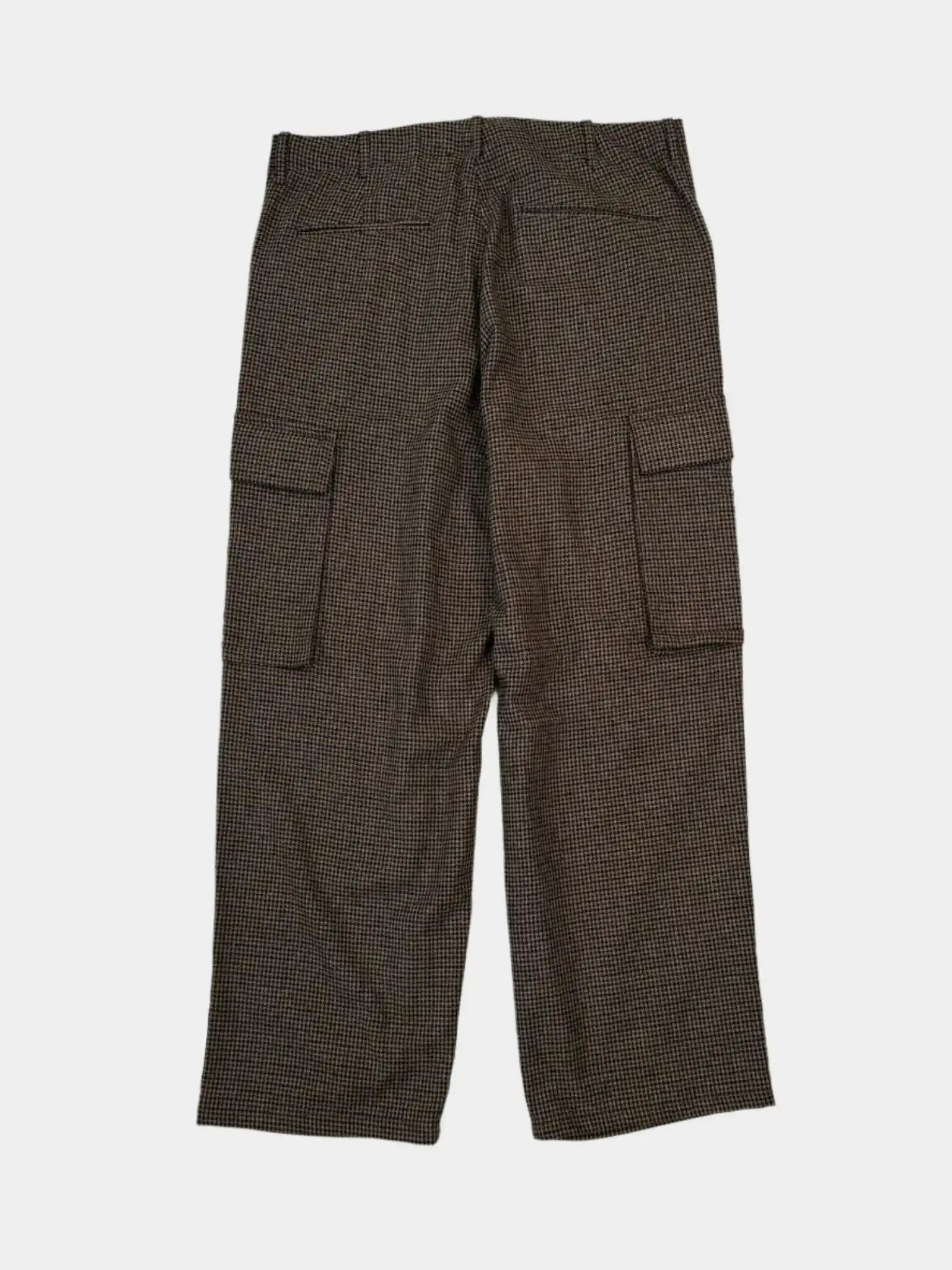 Pantaloni Cargo In Pied De Poule