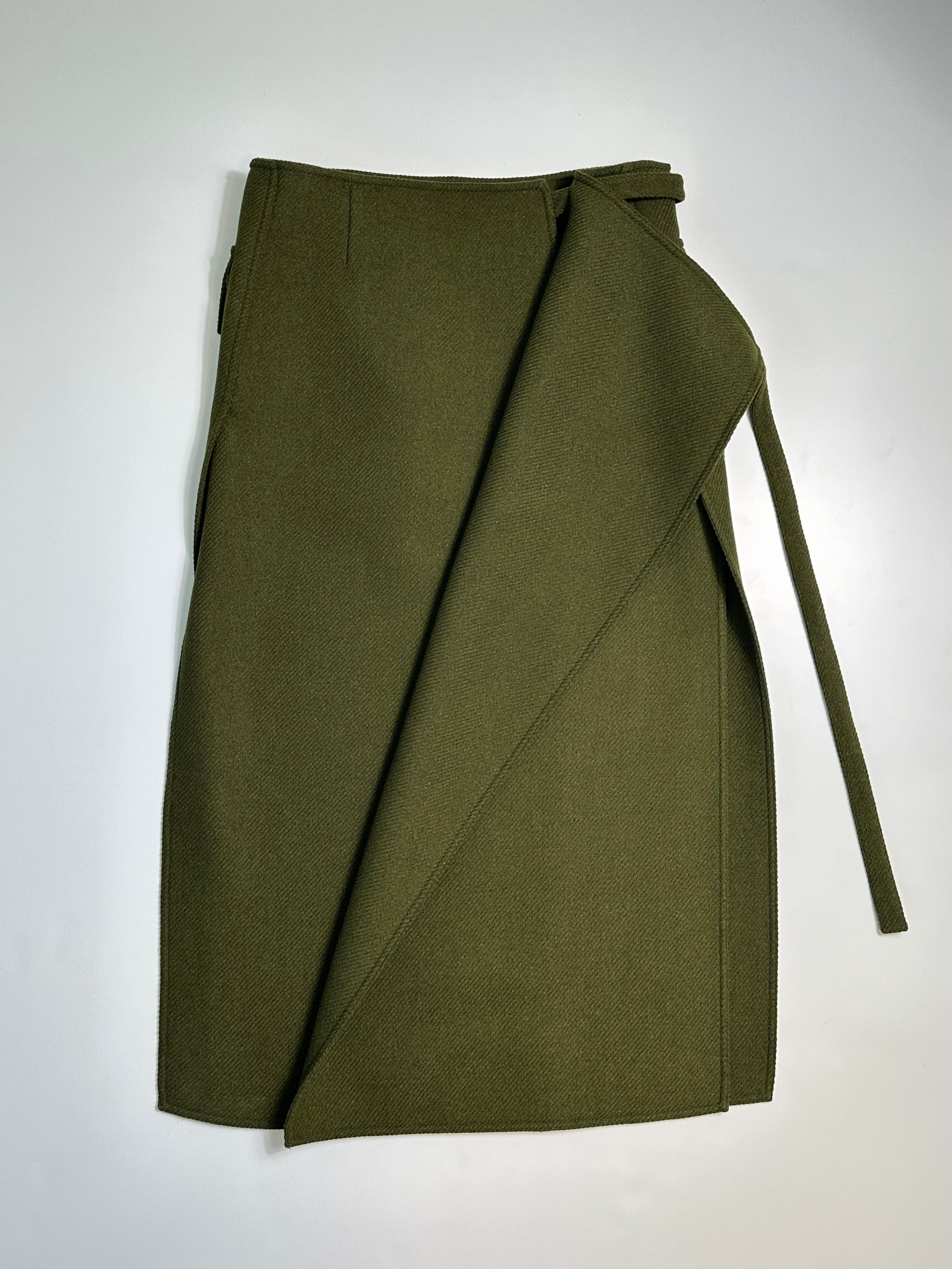 Cashmere and wool wrapped skirt