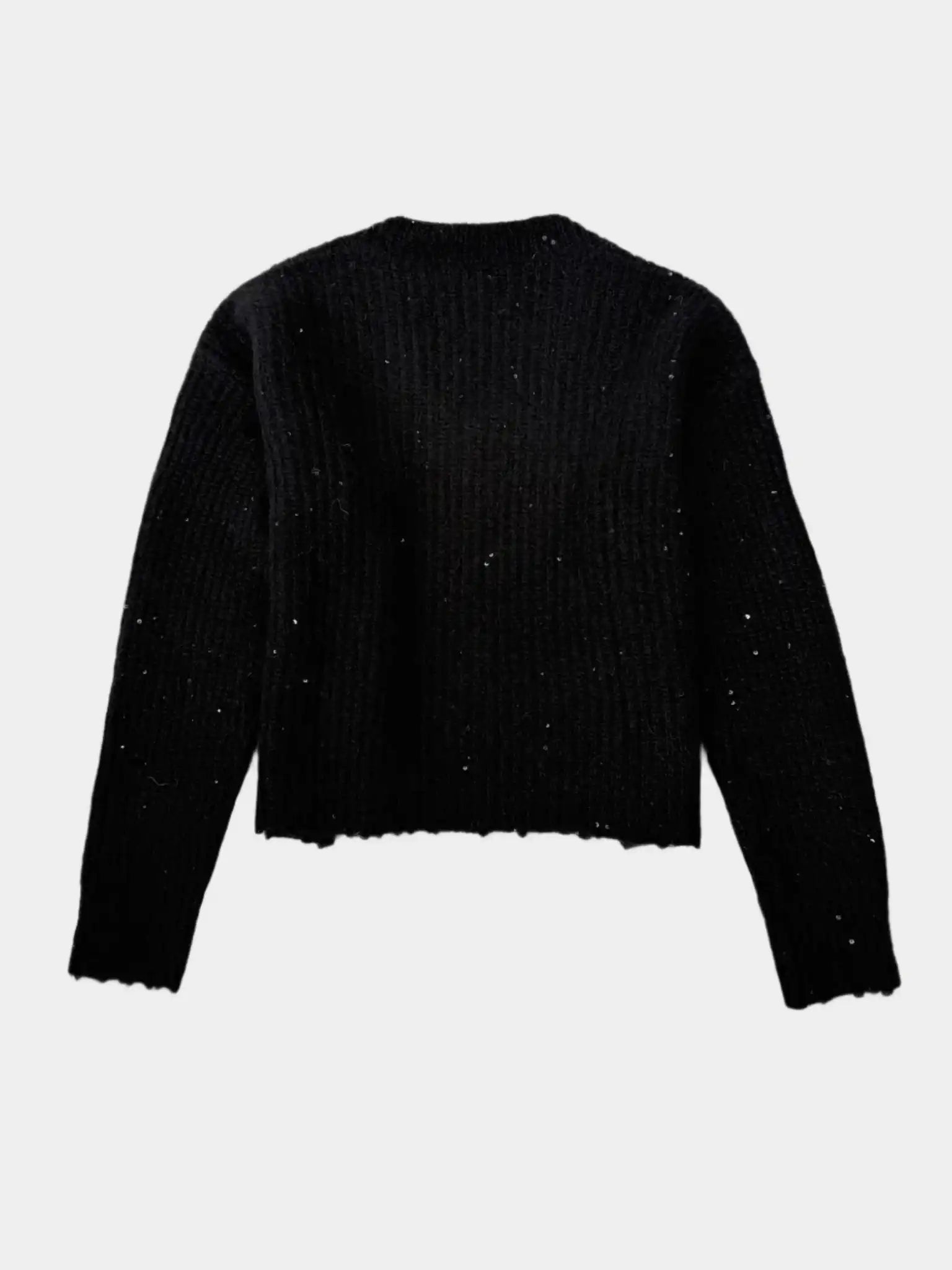 Maglione Nero Con Scollo A V