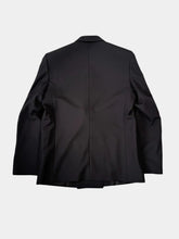 Black Double Breasted Blazer With Peak Lapel -  | dBlank
