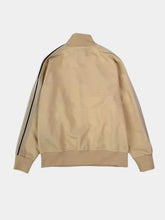 Beige Palm Angels Zip Up Sweatshirt With Jacquard Pattern -  | dBlank