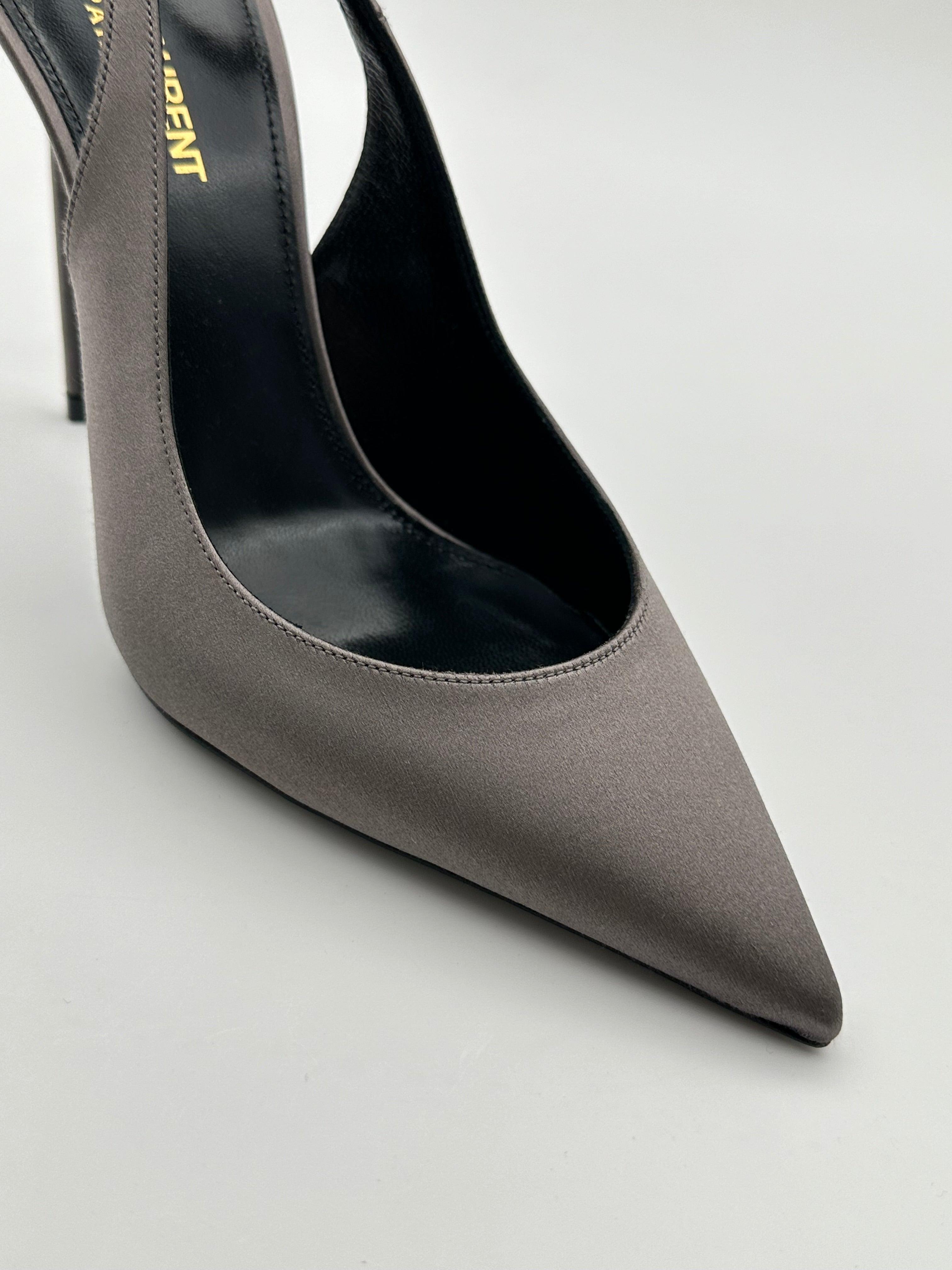 Slingback Grey Pumps