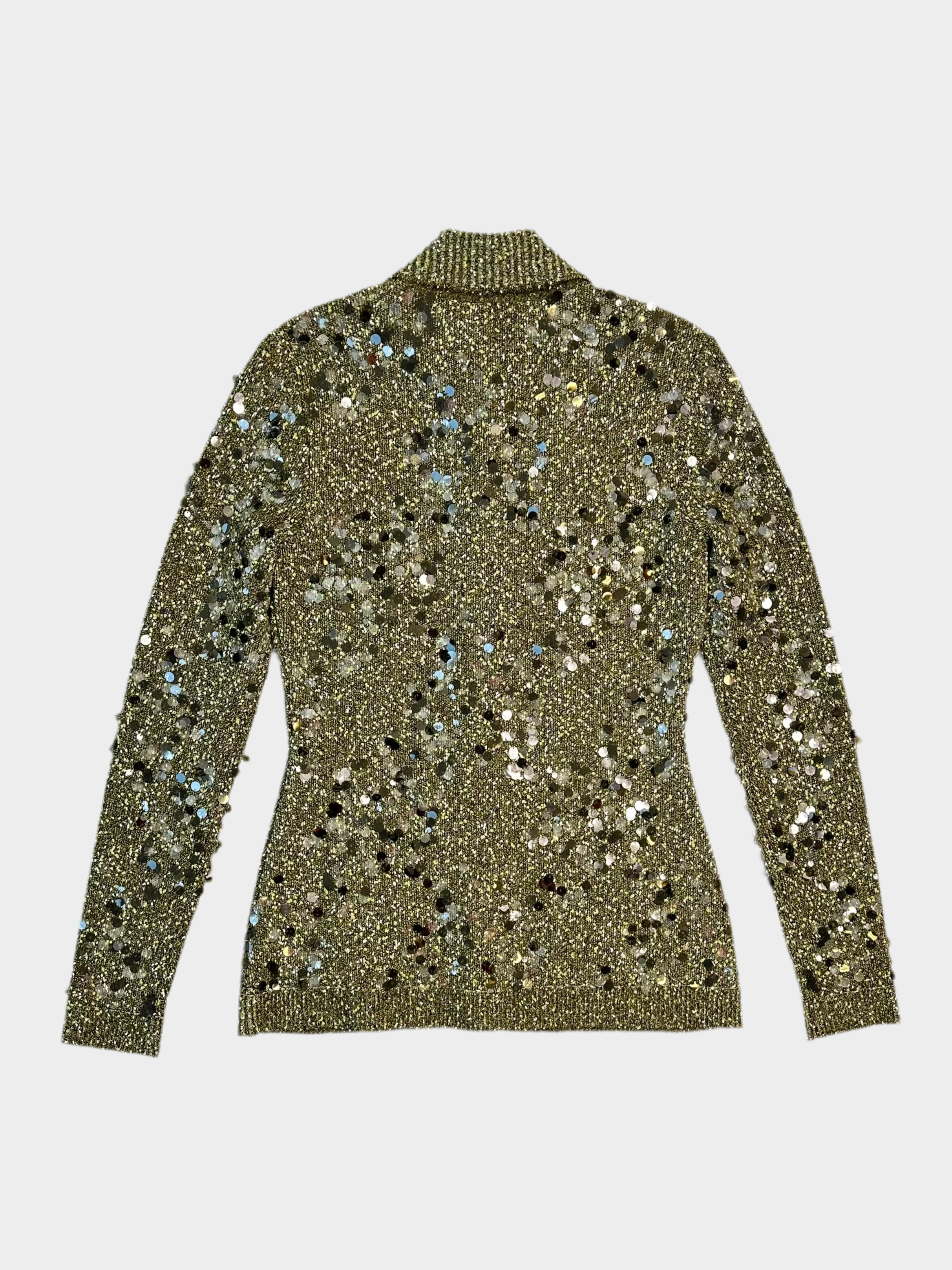 Knitted Paillettes Shirt