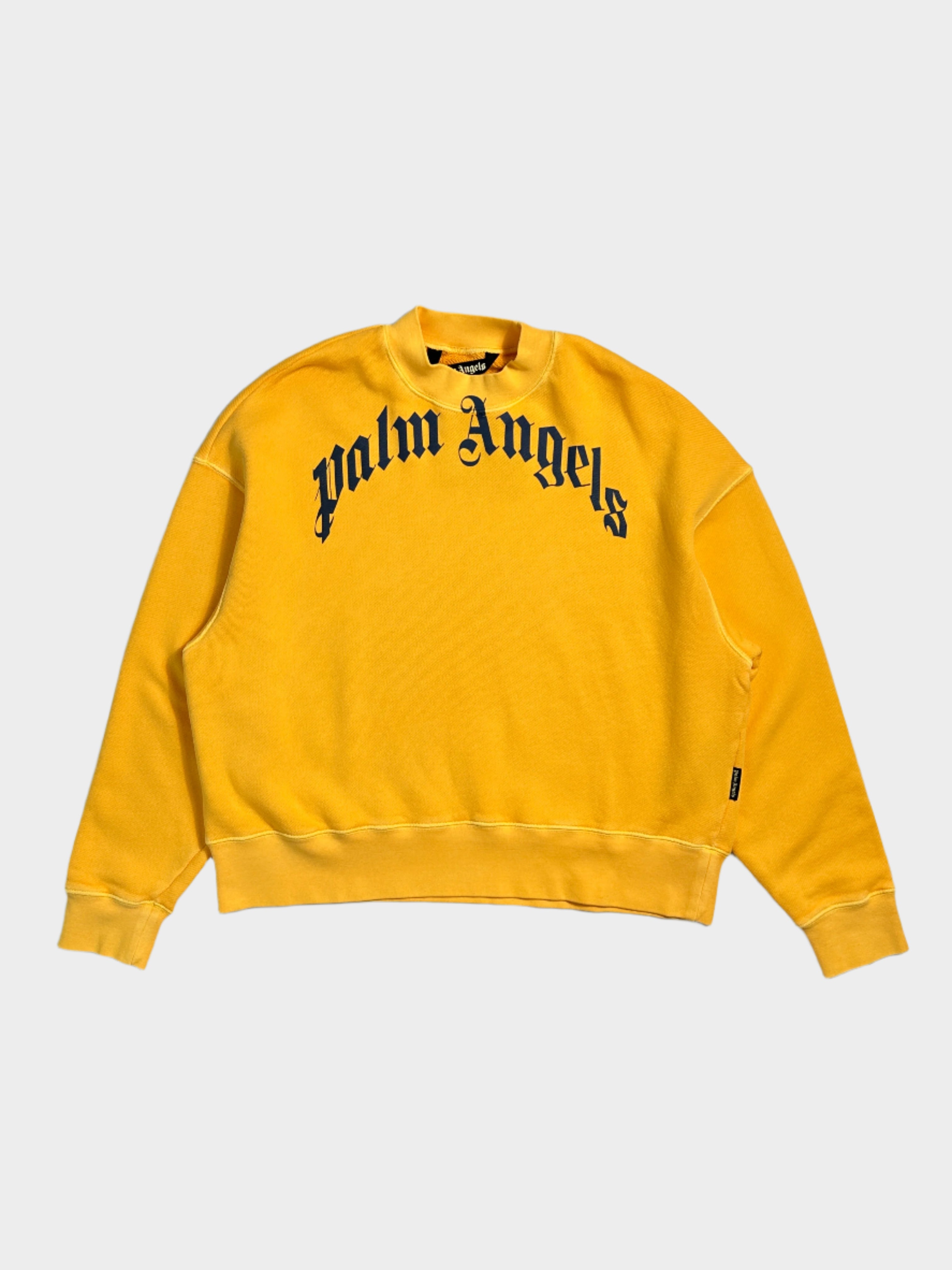 Yellow Sweatshirt With Printed Logo