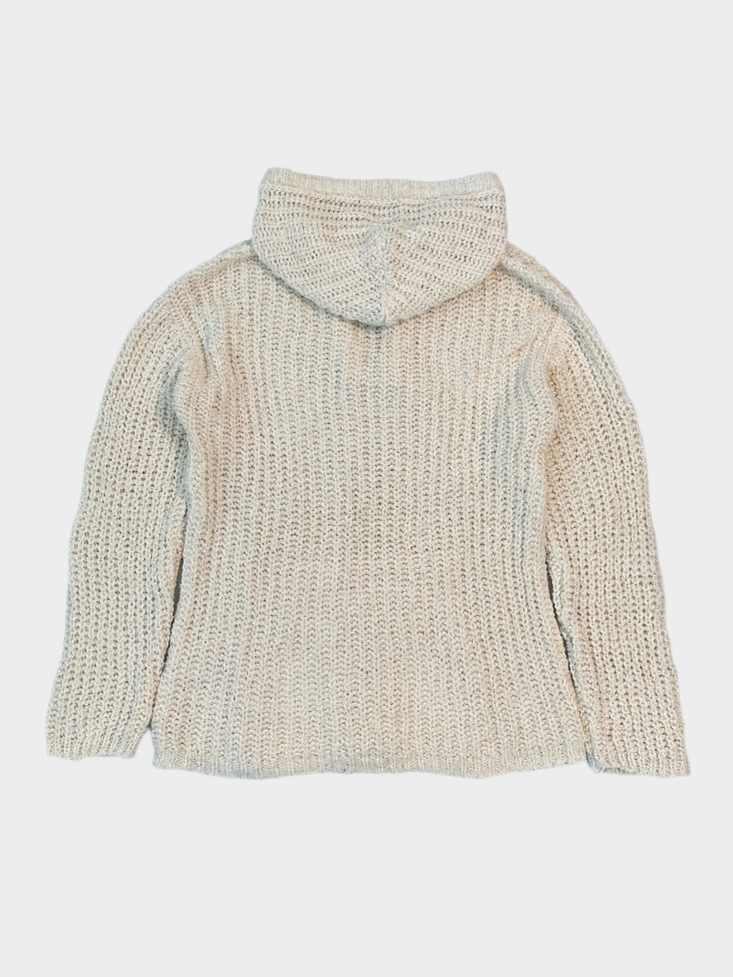 Felpa in Maglia Larga con Cappuccio