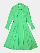 Green Dress With Flared Bottom -  | dBlank