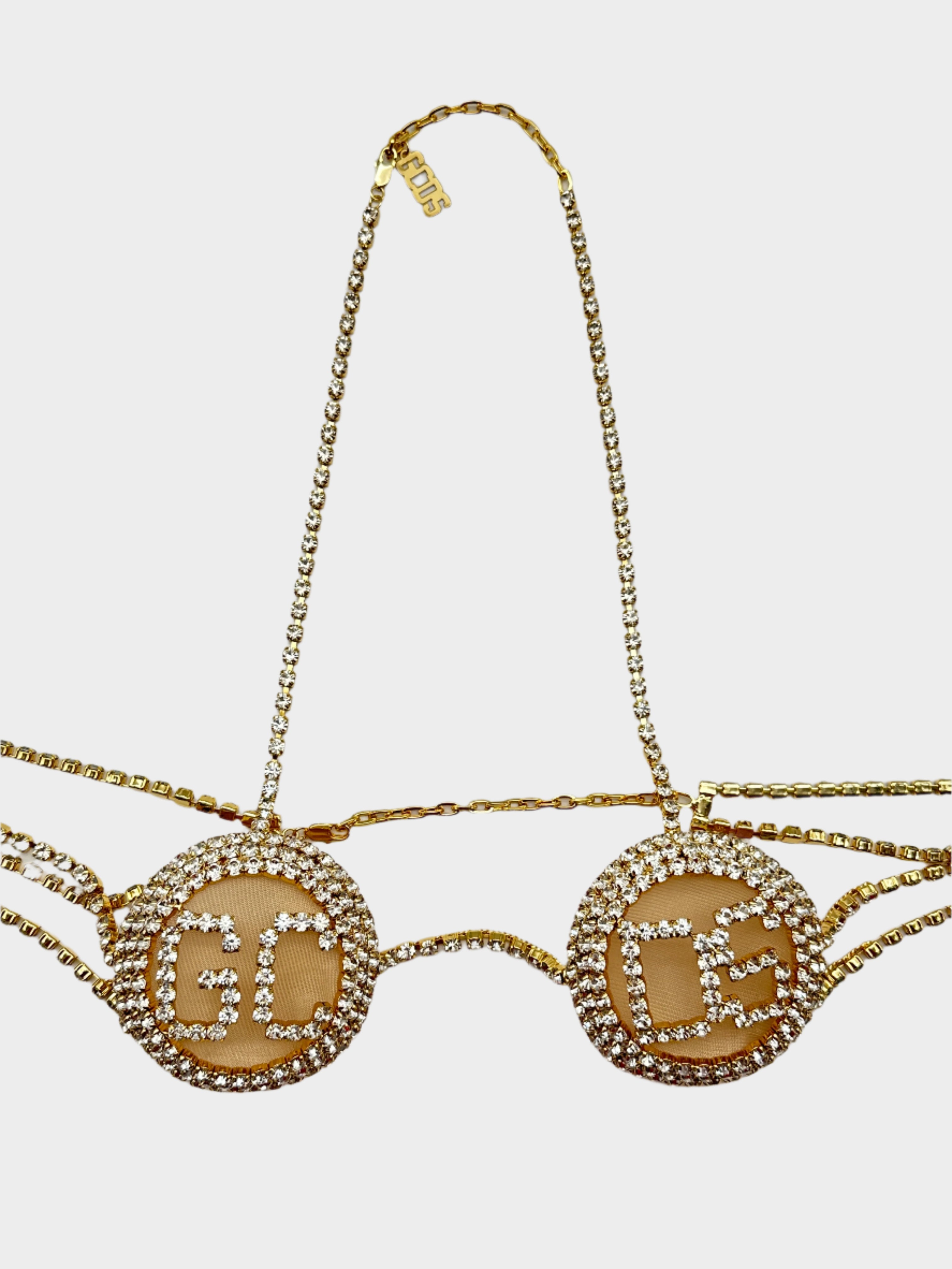 GCDS Bling Bra, Reggiseno Gioiello, Cristalli, Lingerie Luxury, Moda Esclusiva







