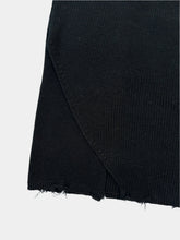 Black Knit Midi Skirt With Frayed Hem -  | dBlank