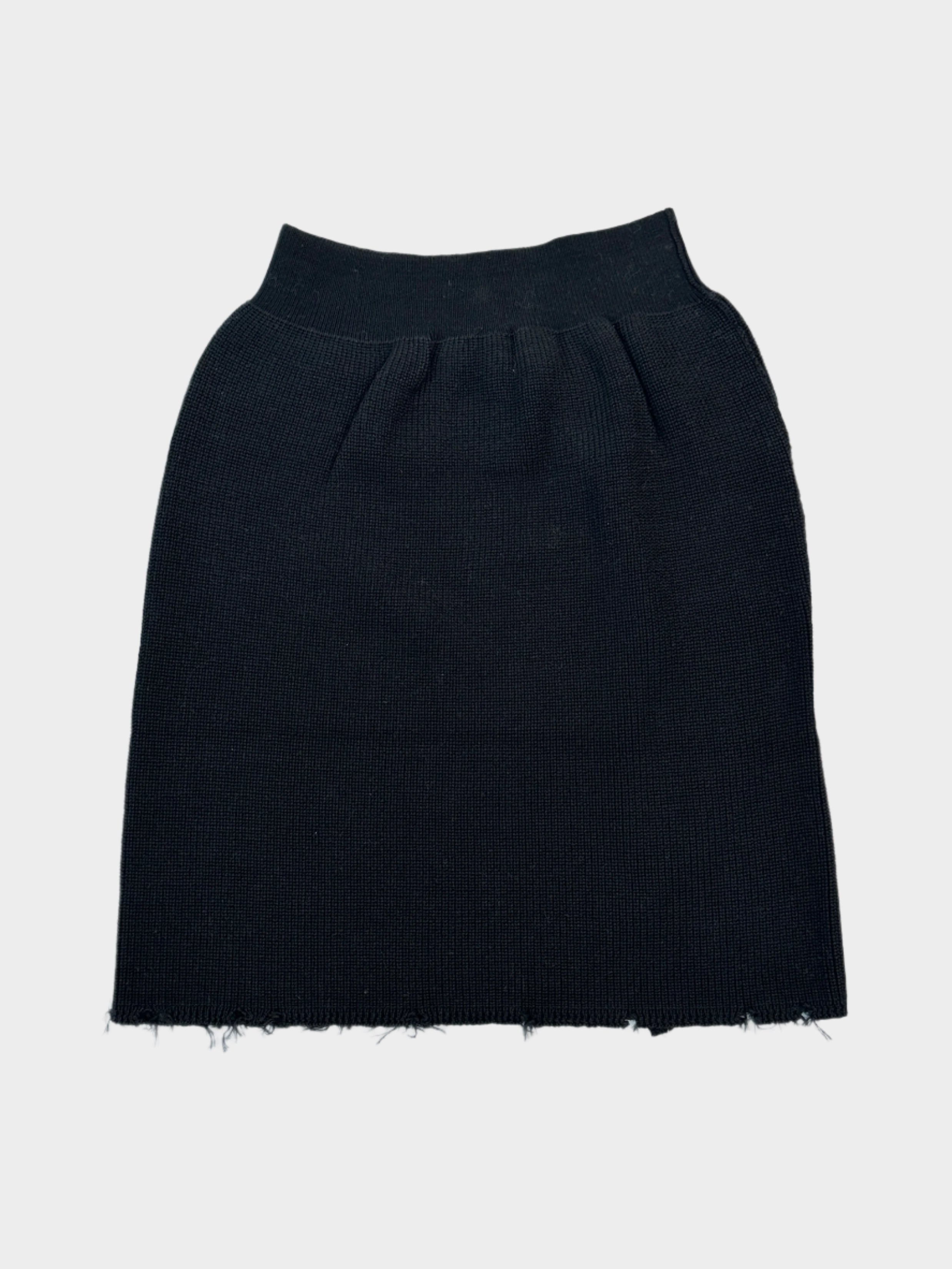 Laneus, gonna nera, gonna maglia, gonna midi, moda urbana, made in Italy