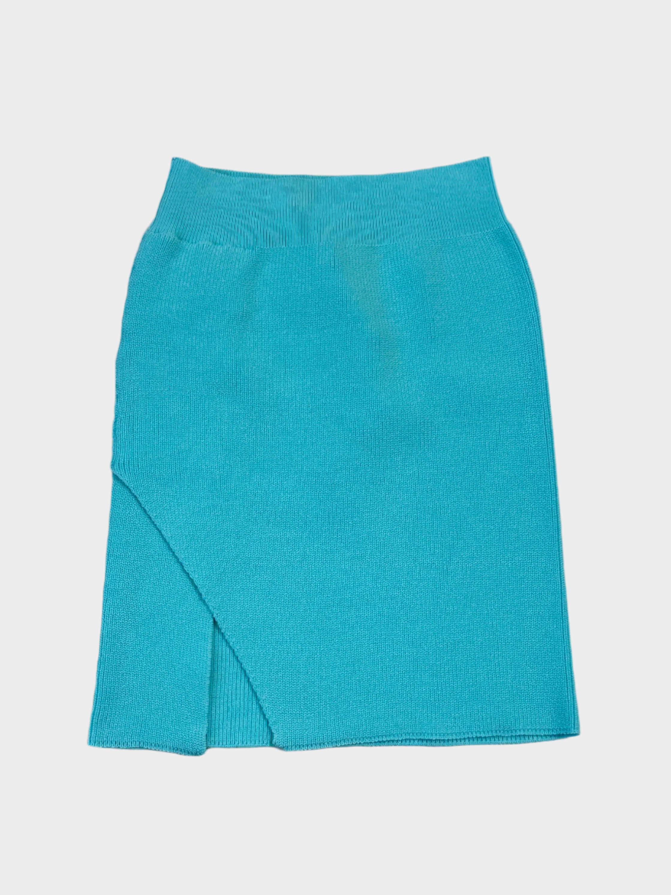 gonna Laneus, gonna maglia acqua, gonna estiva con spacco, moda donna, gonna cotone, Qlhype
