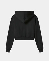 Full Zip Short Hoodie With Front Print -  | dBlank