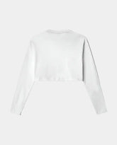 Long Sleeve Jersey Crop Top With Front Print -  | dBlank