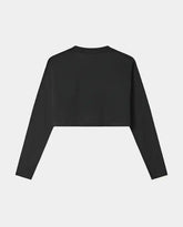 Long Sleeve Jersey Crop Top With Front Print -  | dBlank