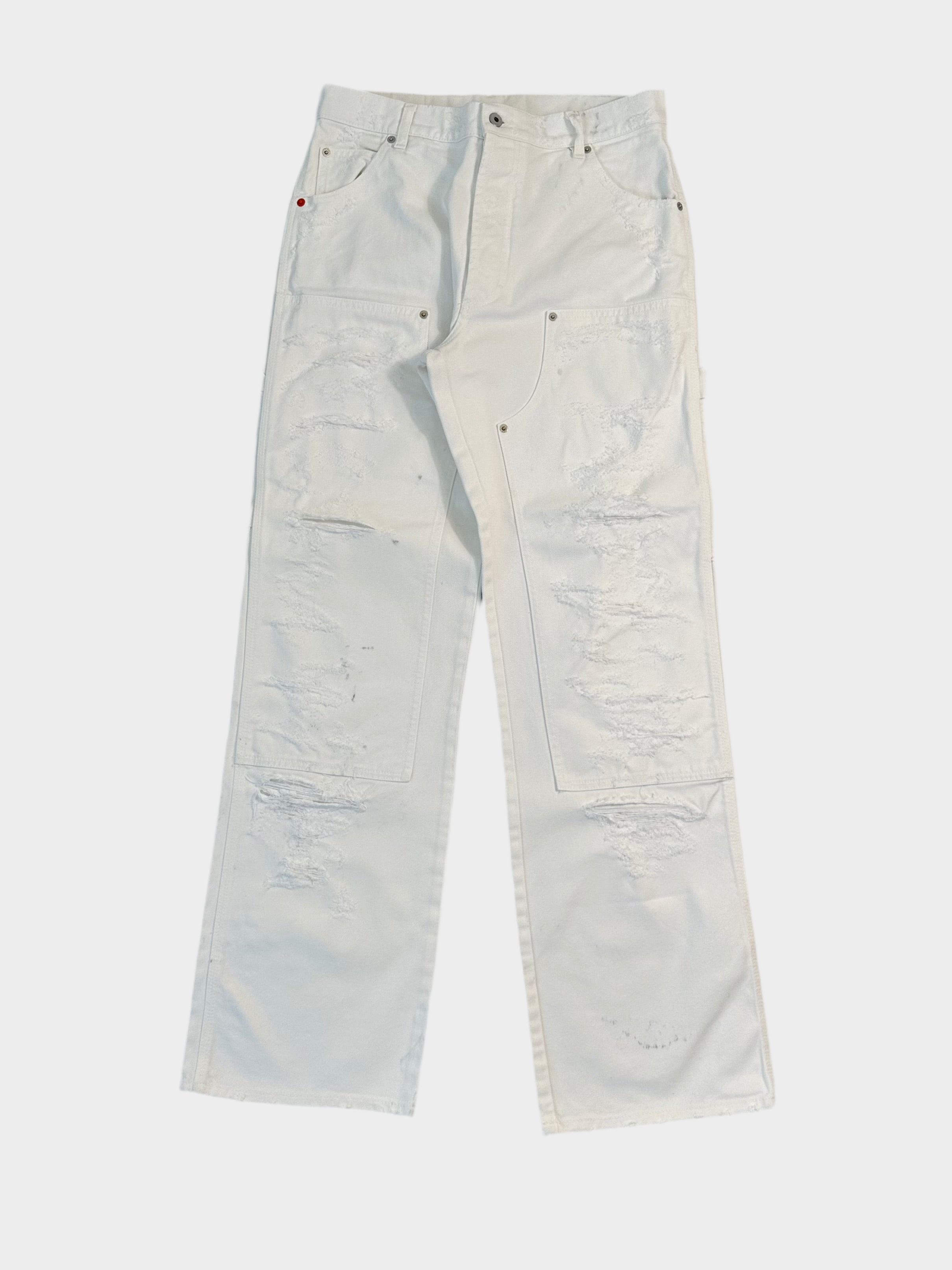 Heron Preston, jeans bianchi, cargo strappati, HMYB007S23DEN002, denim streetwear, pantaloni uomo, Qlhype