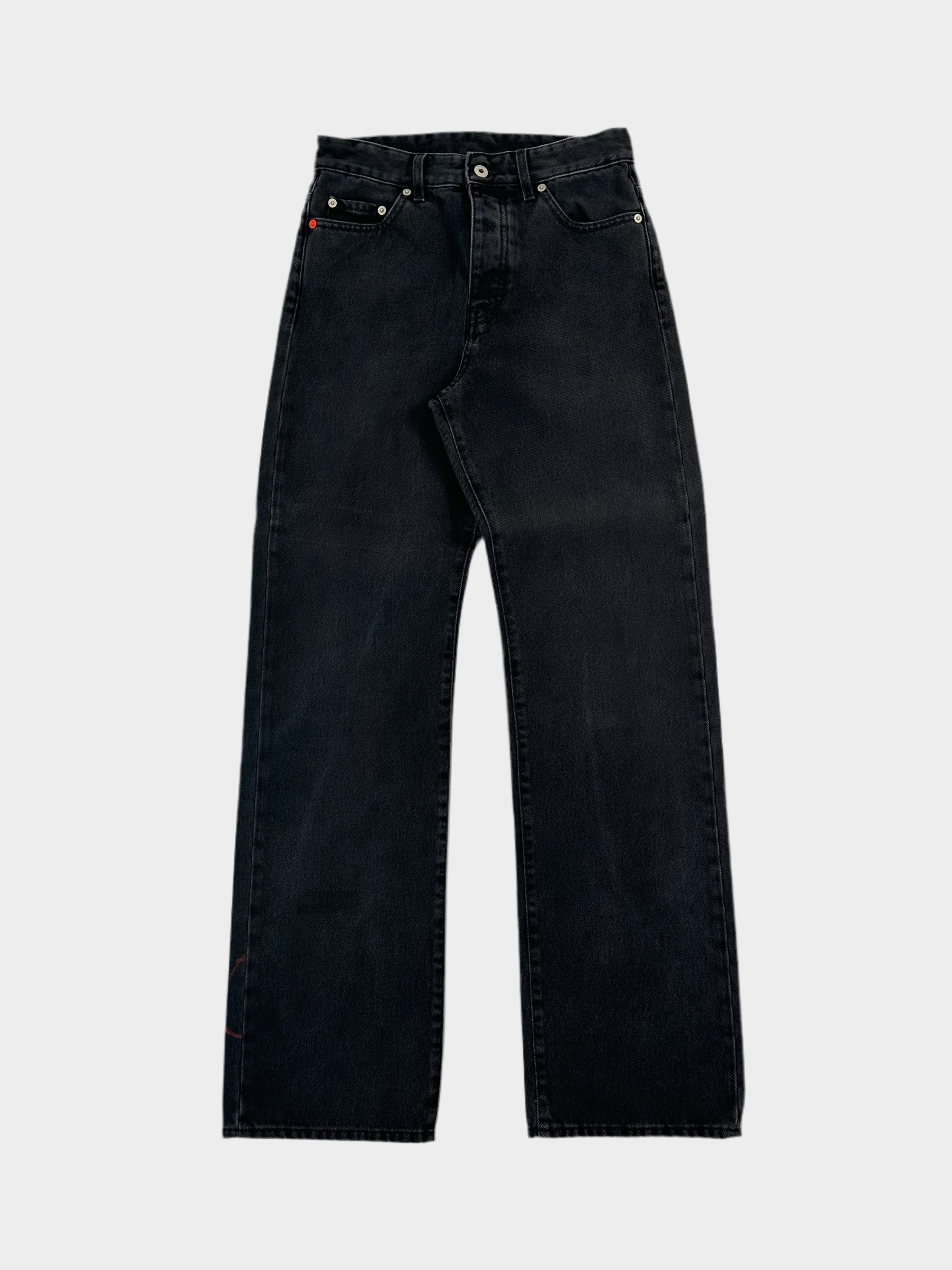 Heron Preston, pantalone nero, denim regular fit, streetwear uomo, pantaloni in denim, moda urbana, Qlhype