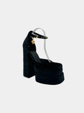 Décolleté In Velluto Nero Con Plateau E Cinturino Gioiello -  | dBlank