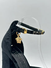 Décolleté In Velluto Nero Con Plateau E Cinturino Gioiello -  | dBlank