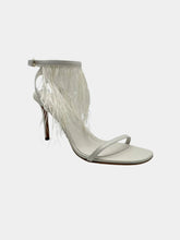 White Feather Fringe Leather Sandals -  | dBlank
