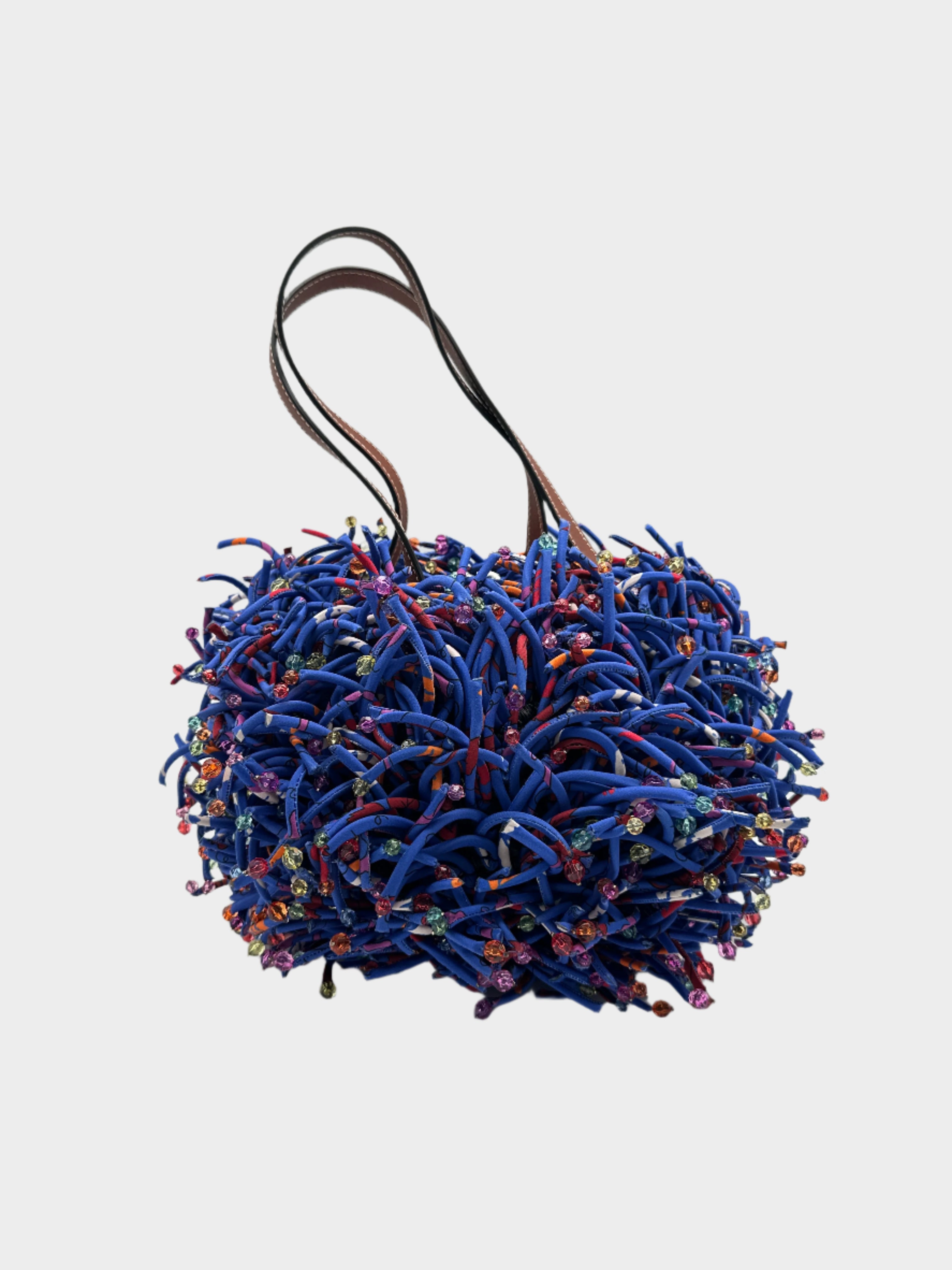 Borsa Tote In Lycra Multicolor Con Manici In Pelle