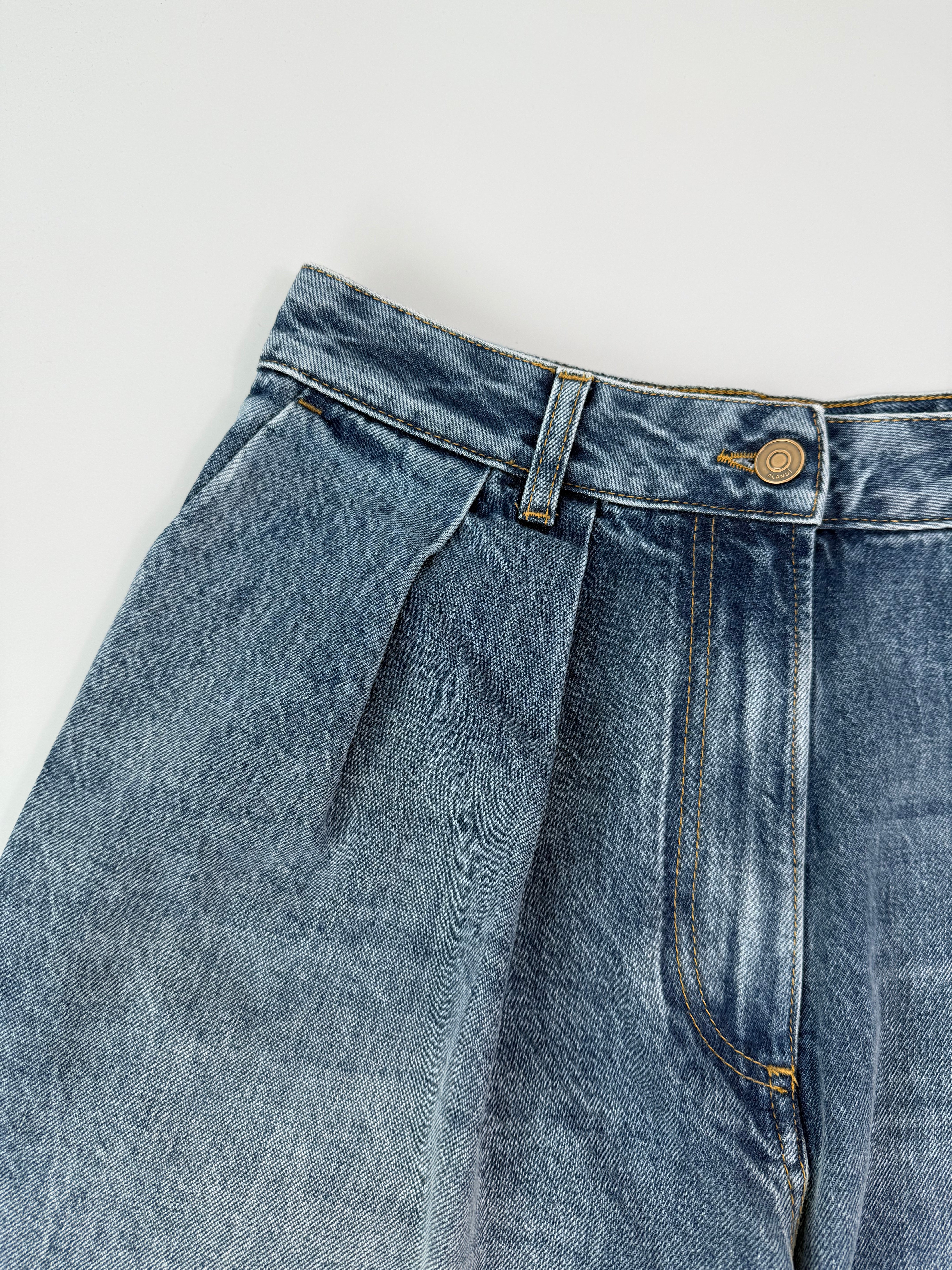 Wide Leg Denim Pants