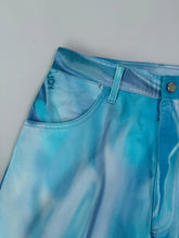 Blue Trousers With Water Effect Print And Five Pockets -  | dBlank