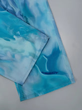 Blue Trousers With Water Effect Print And Five Pockets -  | dBlank