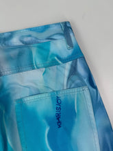 Blue Trousers With Water Effect Print And Five Pockets -  | dBlank