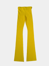 Yellow Ribbed Knit Pants -  | dBlank
