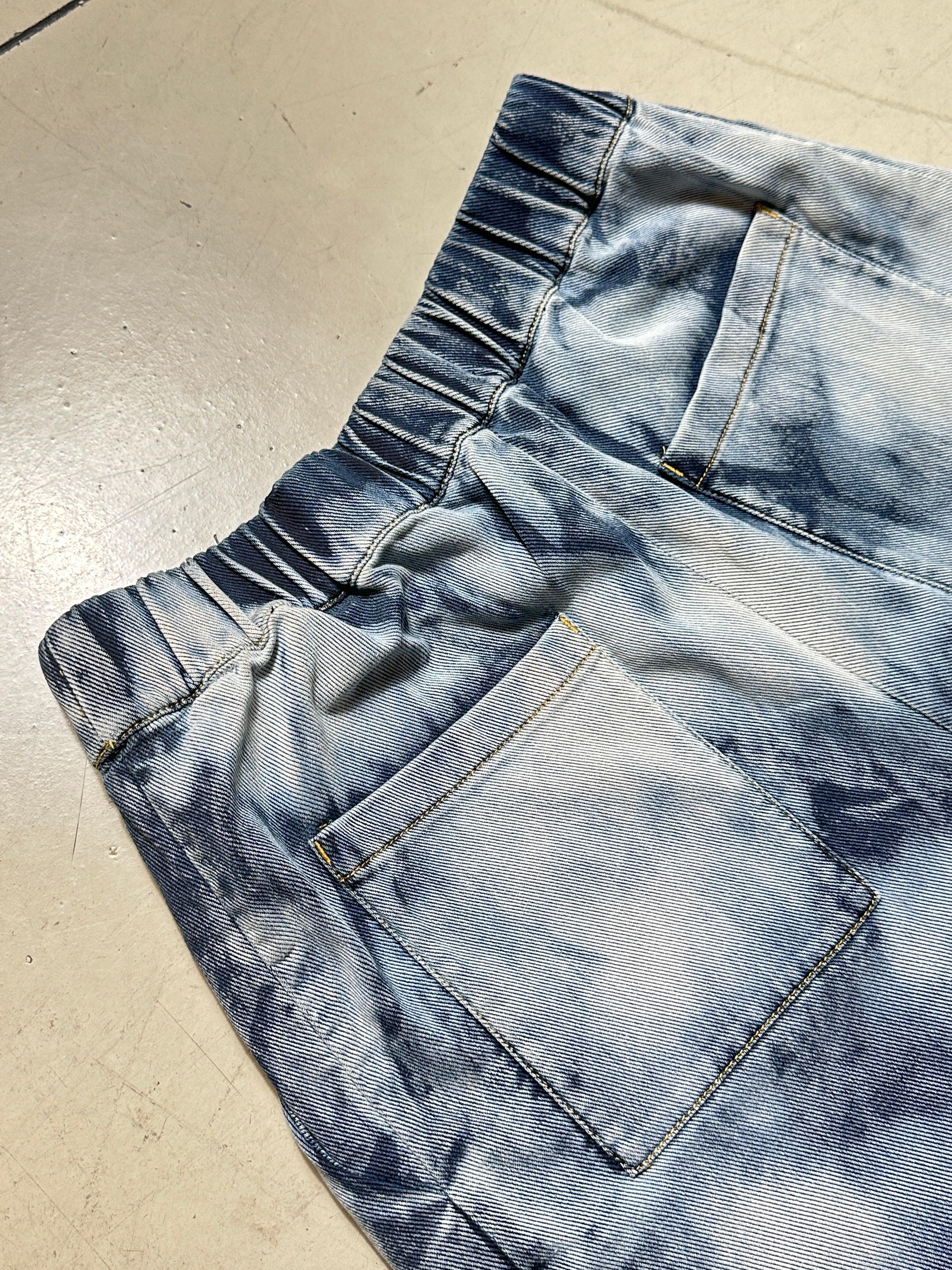 Bleached Denim Shorts