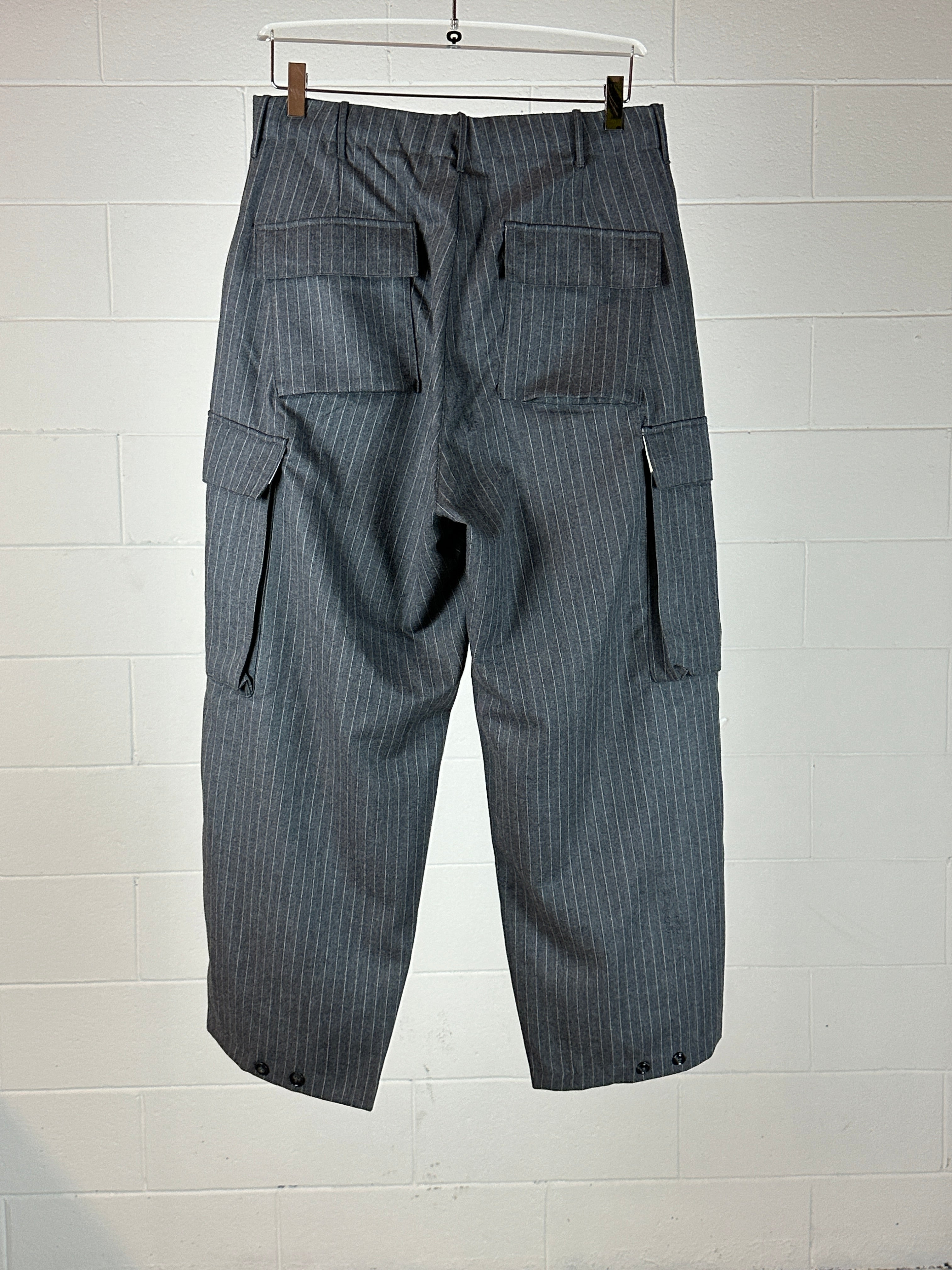 Pin-striped Cargo Trousers