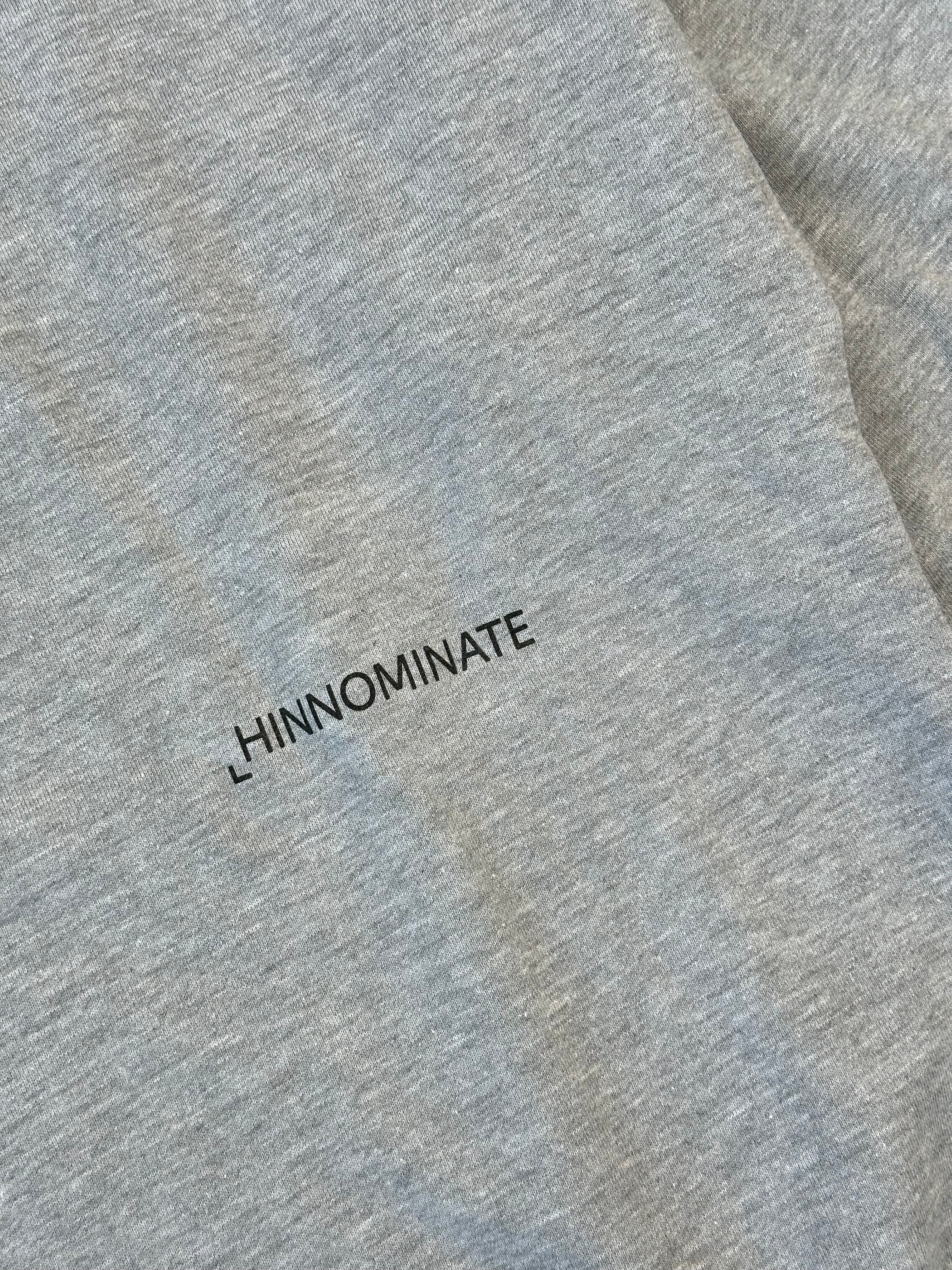 Crewneck Sweatshirt Melange Grey With Front Print