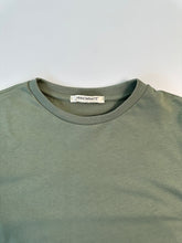 Sage Long Sleeve Cotton Jersey Crop Top With Print -  | dBlank