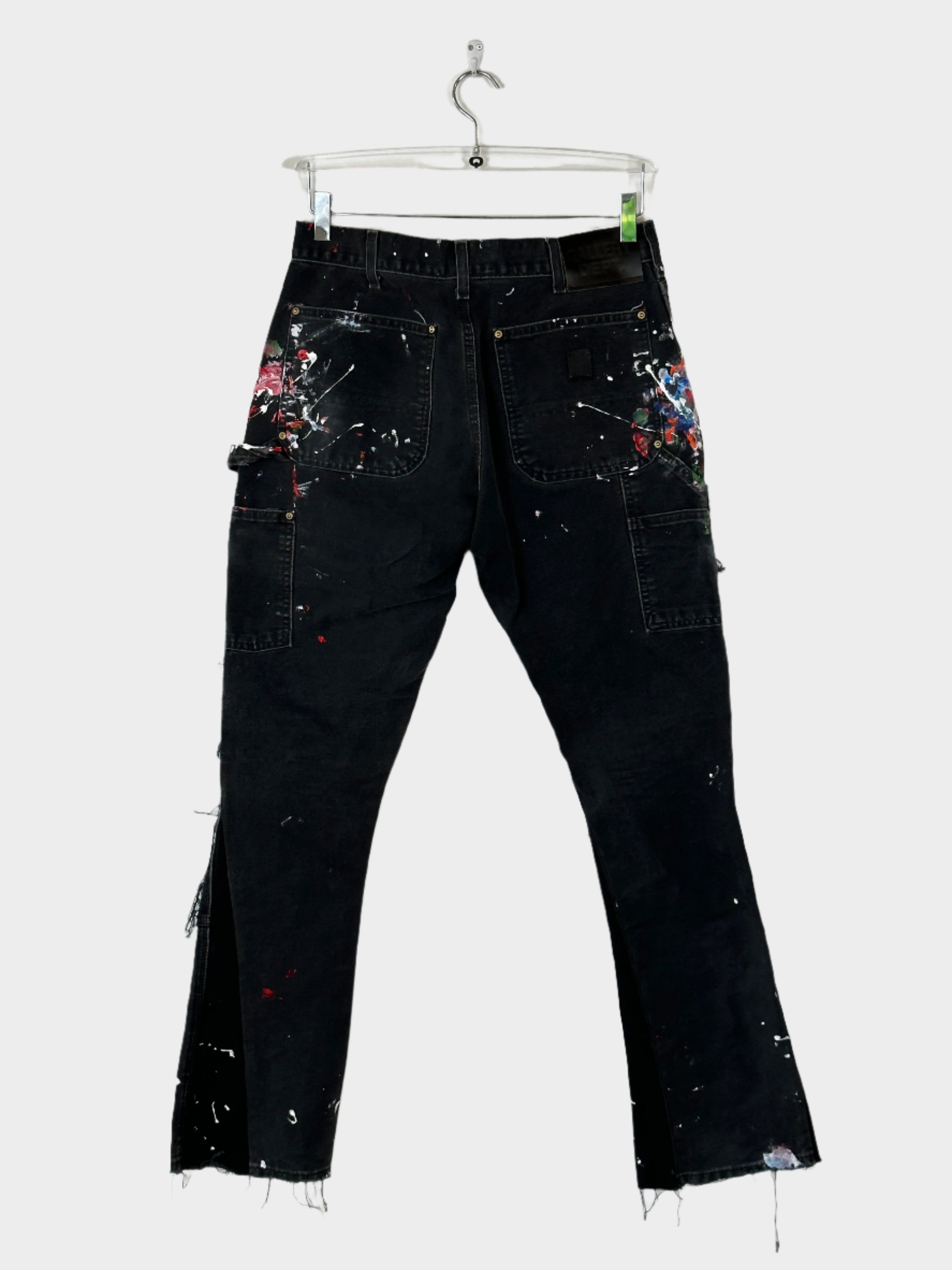 Painted Denim Cargo Pants