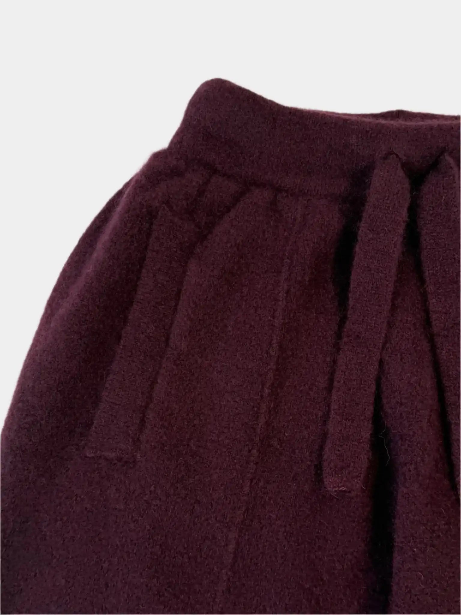 Joggers In Maglia Di Cashmere Burgundy