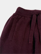 Burgundy Cashmere Knit Joggers -  | dBlank