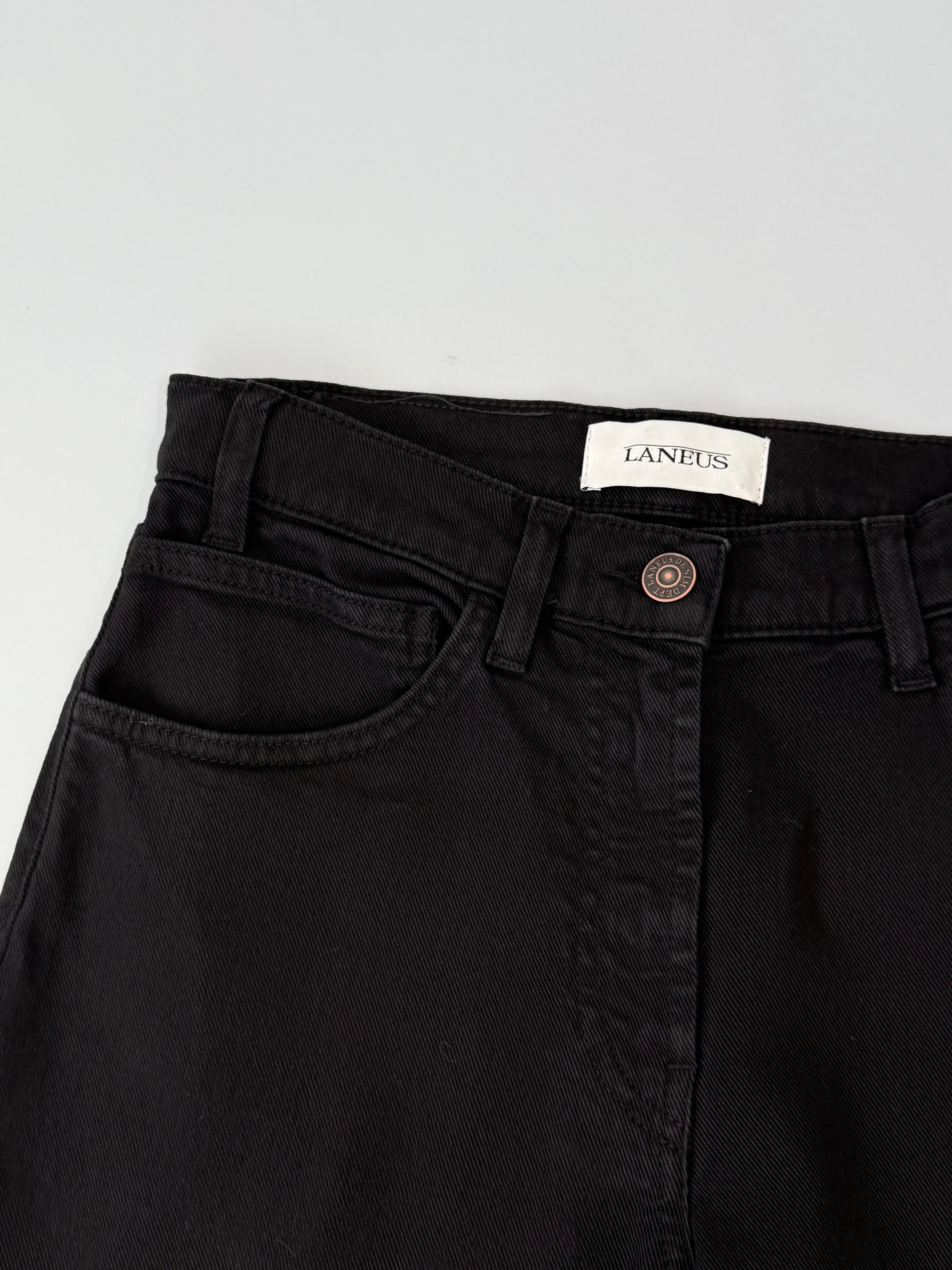 Pantaloni Slim Nero In Cotone Stretch