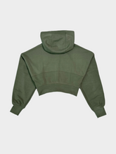 Green Zip-Up Hoodie with Logo Band -  | dBlank
