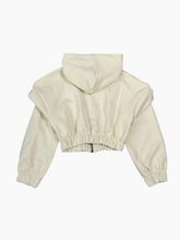 Off White Zip Up Hoodie -  | dBlank