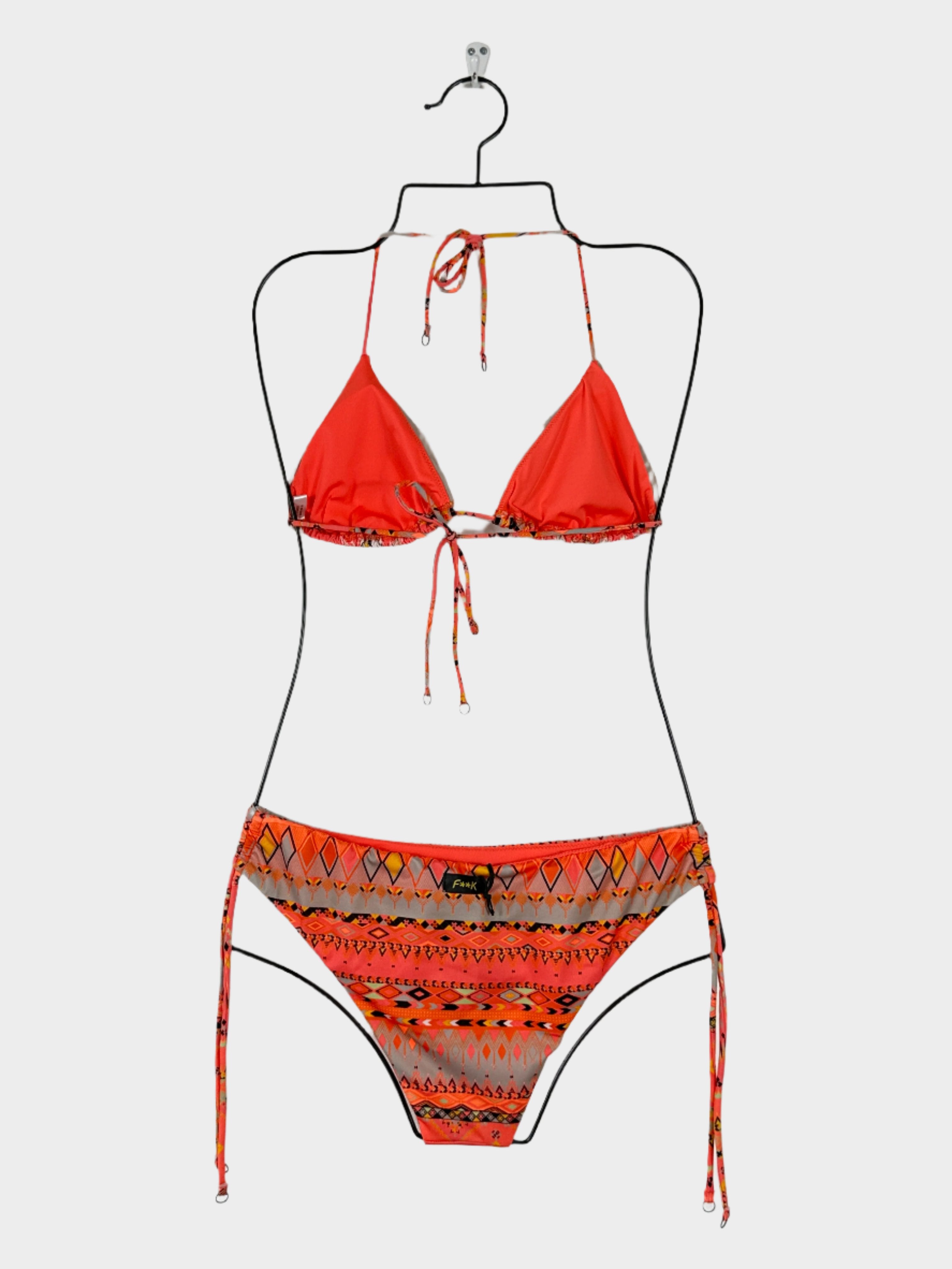 Tribal Triangle Bikini Drawstrings