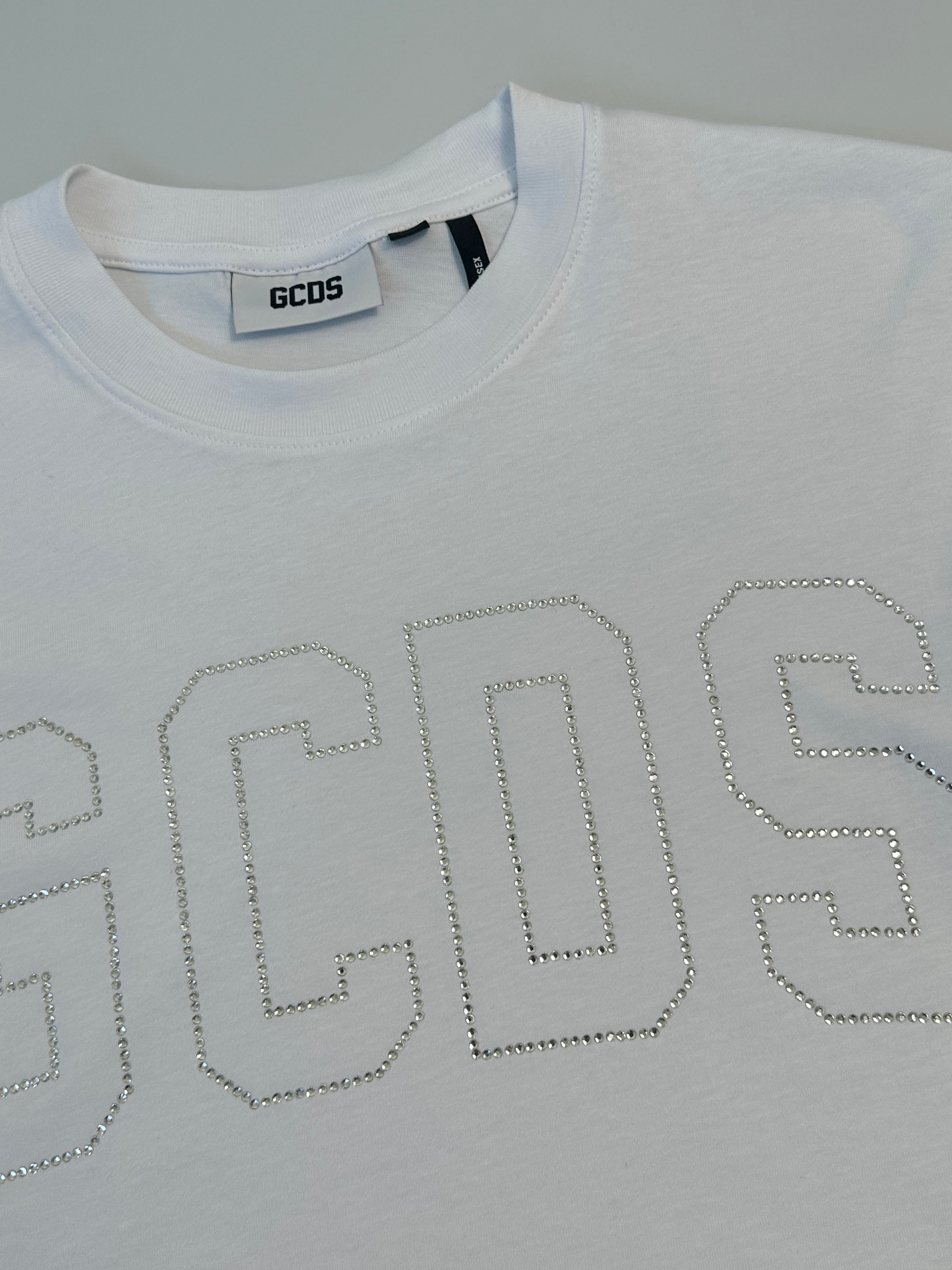 T-Shirt Bianca Con Logo Bling